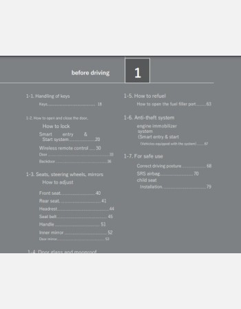 toyota fielder 2010-2011 owners manual in english